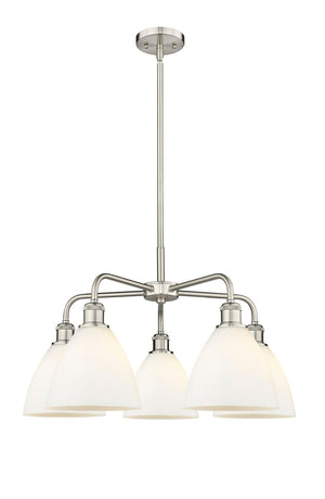 Innovations - 516-5CR-SN-GBD-751 - Five Light Chandelier - Ballston - Satin Nickel