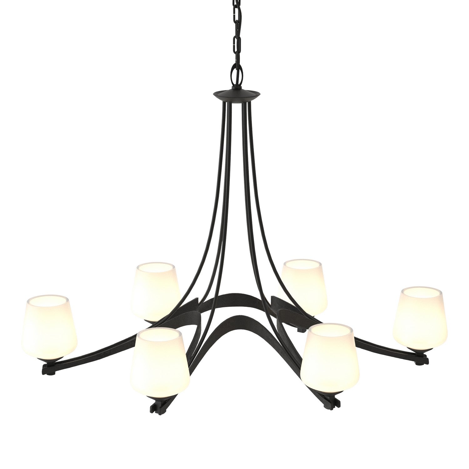 Hubbardton Forge - 104106-SKT-10-GG0236 - Six Light Chandelier - Ribbon - Black