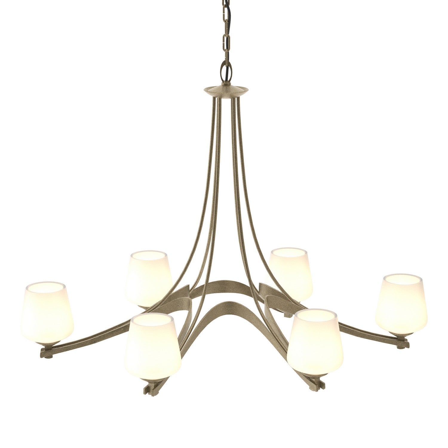 Hubbardton Forge - 104106-SKT-84-GG0236 - Six Light Chandelier - Ribbon - Soft Gold