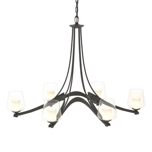 Hubbardton Forge - 104116-SKT-10-ZU0291 - Six Light Chandelier - Ribbon - Black