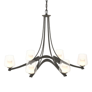 Hubbardton Forge - 104116-SKT-20-ZU0291 - Six Light Chandelier - Ribbon - Natural Iron