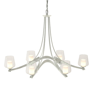 Hubbardton Forge - 104116-SKT-82-ZU0291 - Six Light Chandelier - Ribbon - Vintage Platinum