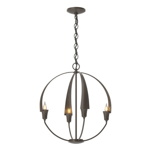 Hubbardton Forge - 104201-SKT-05 - Four Light Chandelier - Cirque - Bronze