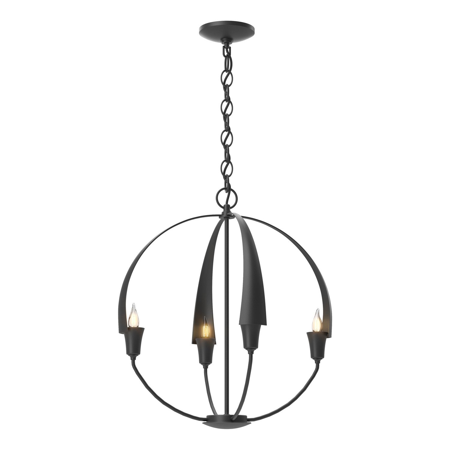 Hubbardton Forge - 104201-SKT-10 - Four Light Chandelier - Cirque - Black