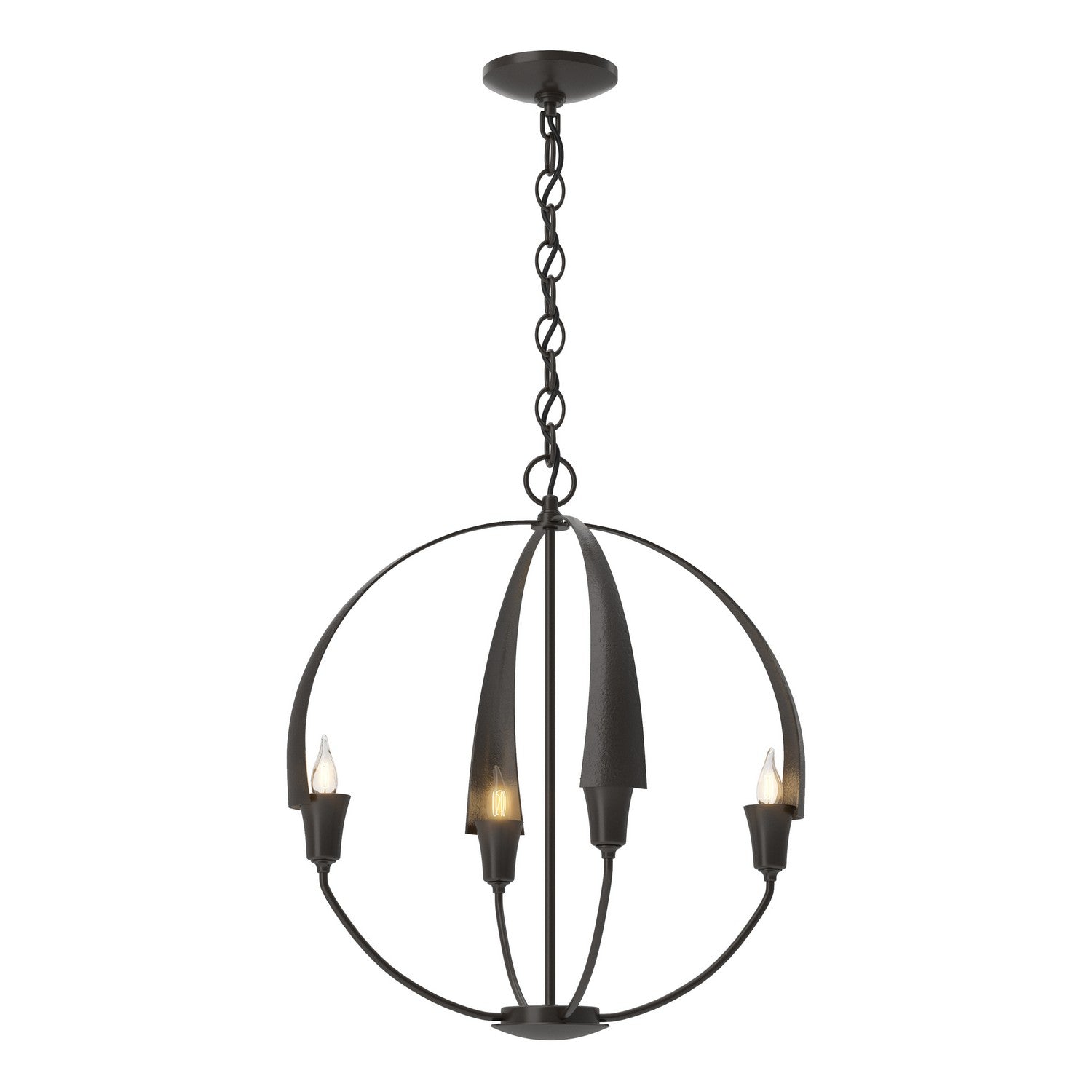 Hubbardton Forge - 104201-SKT-14 - Four Light Chandelier - Cirque - Oil Rubbed Bronze