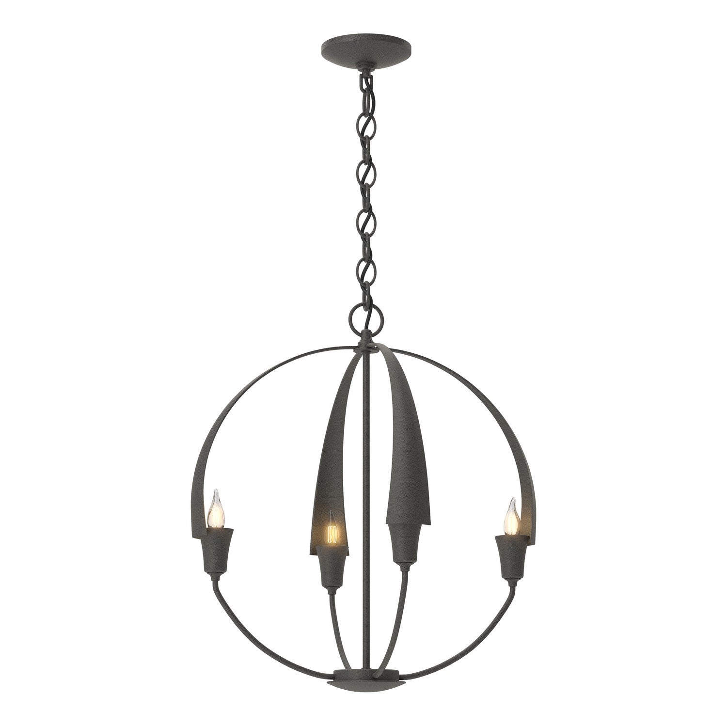 Hubbardton Forge - 104201-SKT-20 - Four Light Chandelier - Cirque - Natural Iron