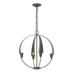 Hubbardton Forge - 104201-SKT-20 - Four Light Chandelier - Cirque - Natural Iron