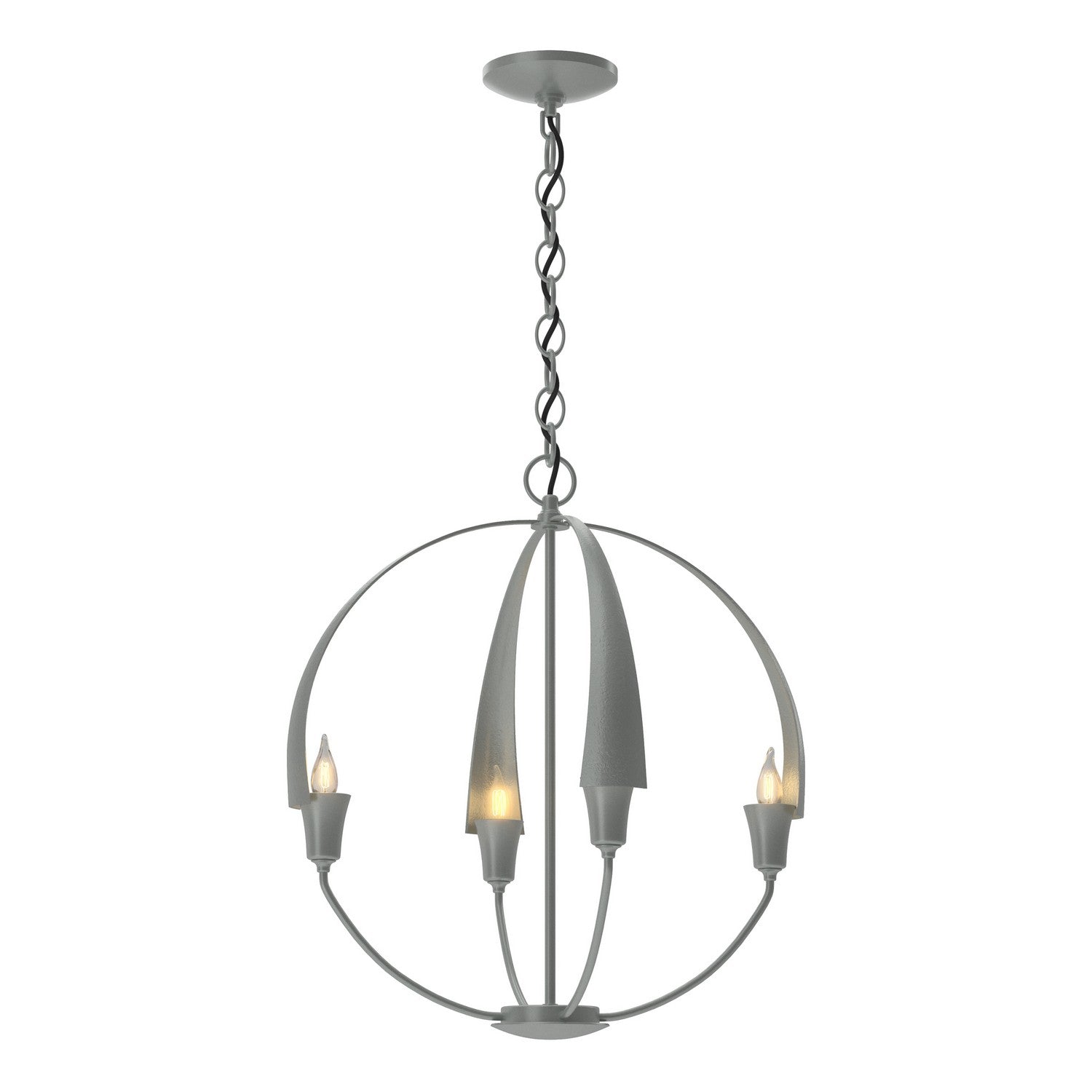 Hubbardton Forge - 104201-SKT-82 - Four Light Chandelier - Cirque - Vintage Platinum