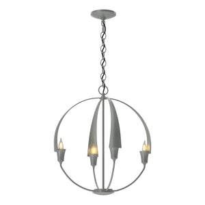 Hubbardton Forge - 104201-SKT-82 - Four Light Chandelier - Cirque - Vintage Platinum