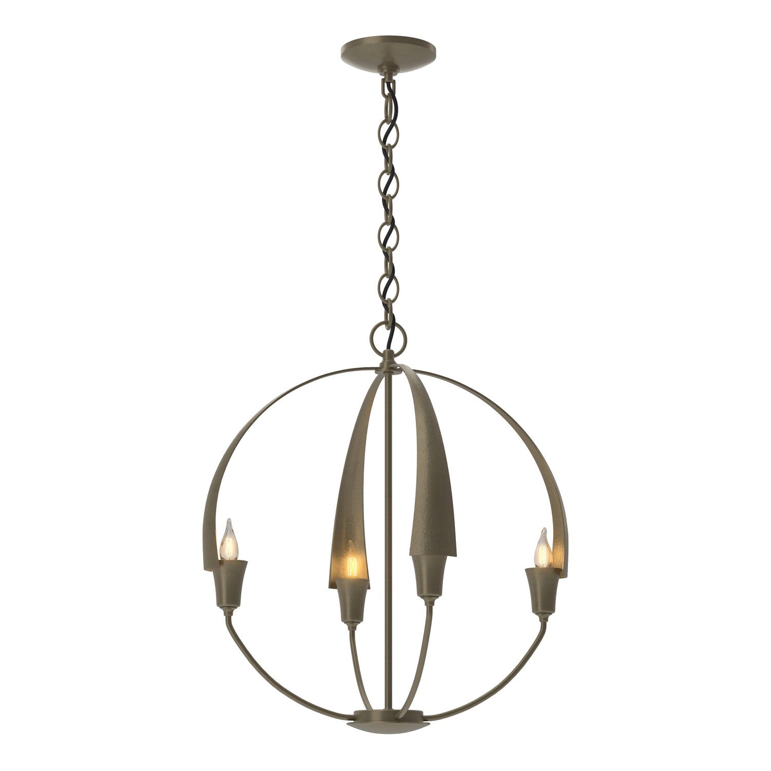 Hubbardton Forge - 104201-SKT-84 - Four Light Chandelier - Cirque - Soft Gold