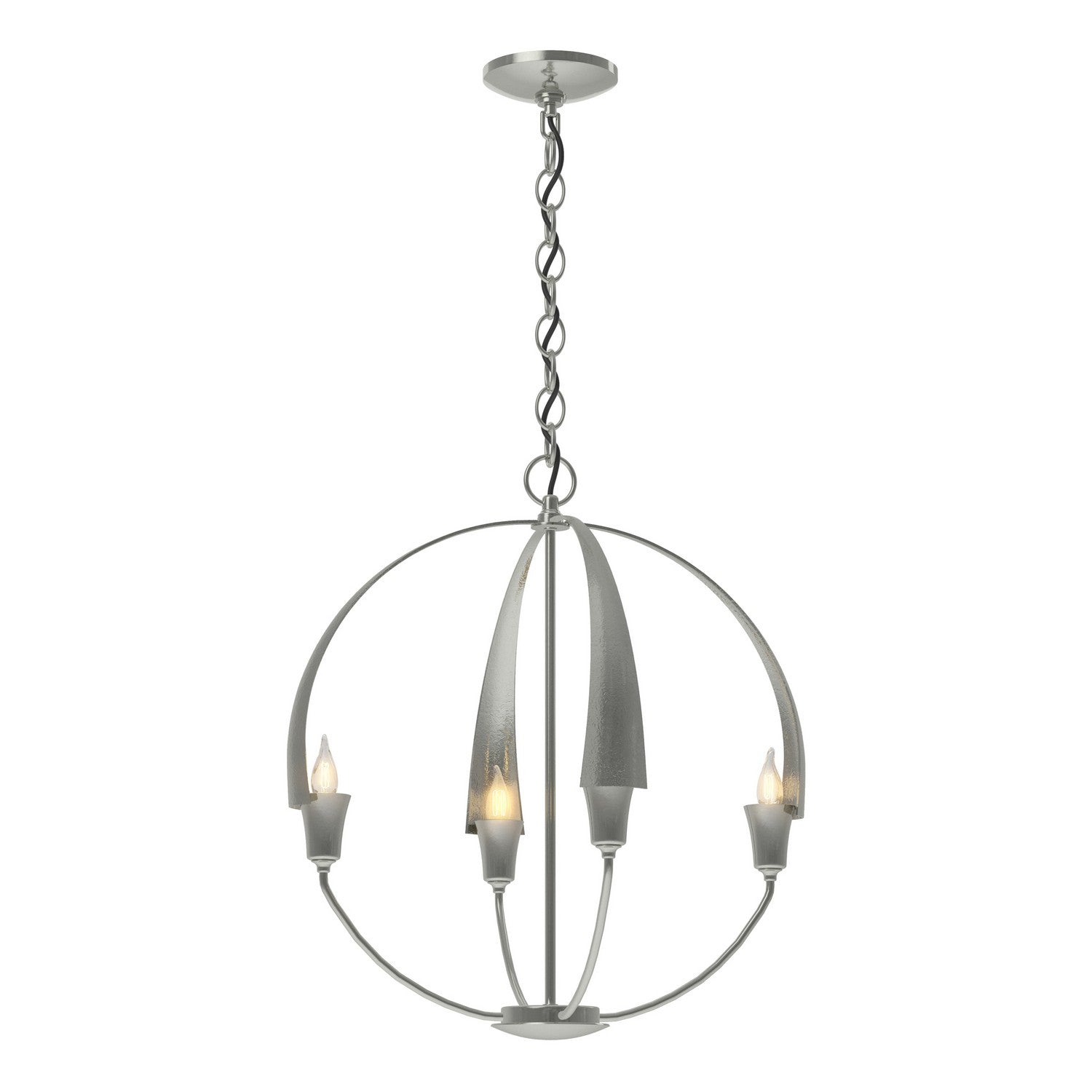 Hubbardton Forge - 104201-SKT-85 - Four Light Chandelier - Cirque - Sterling