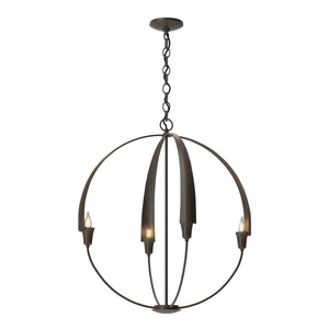 Hubbardton Forge - 104203-SKT-05 - Four Light Chandelier - Cirque - Bronze