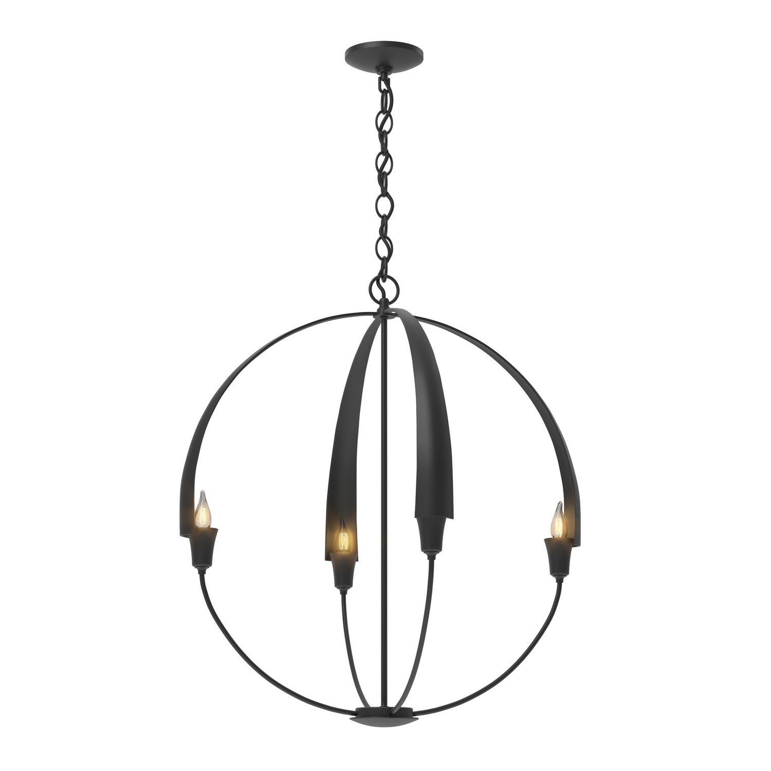 Hubbardton Forge - 104203-SKT-10 - Four Light Chandelier - Cirque - Black