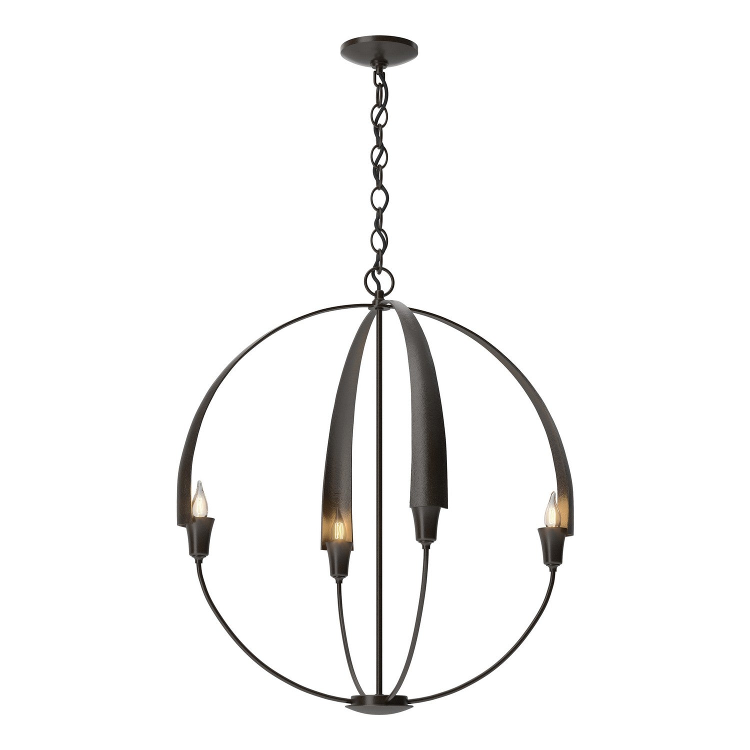 Hubbardton Forge - 104203-SKT-14 - Four Light Chandelier - Cirque - Oil Rubbed Bronze