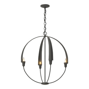 Hubbardton Forge - 104203-SKT-20 - Four Light Chandelier - Cirque - Natural Iron