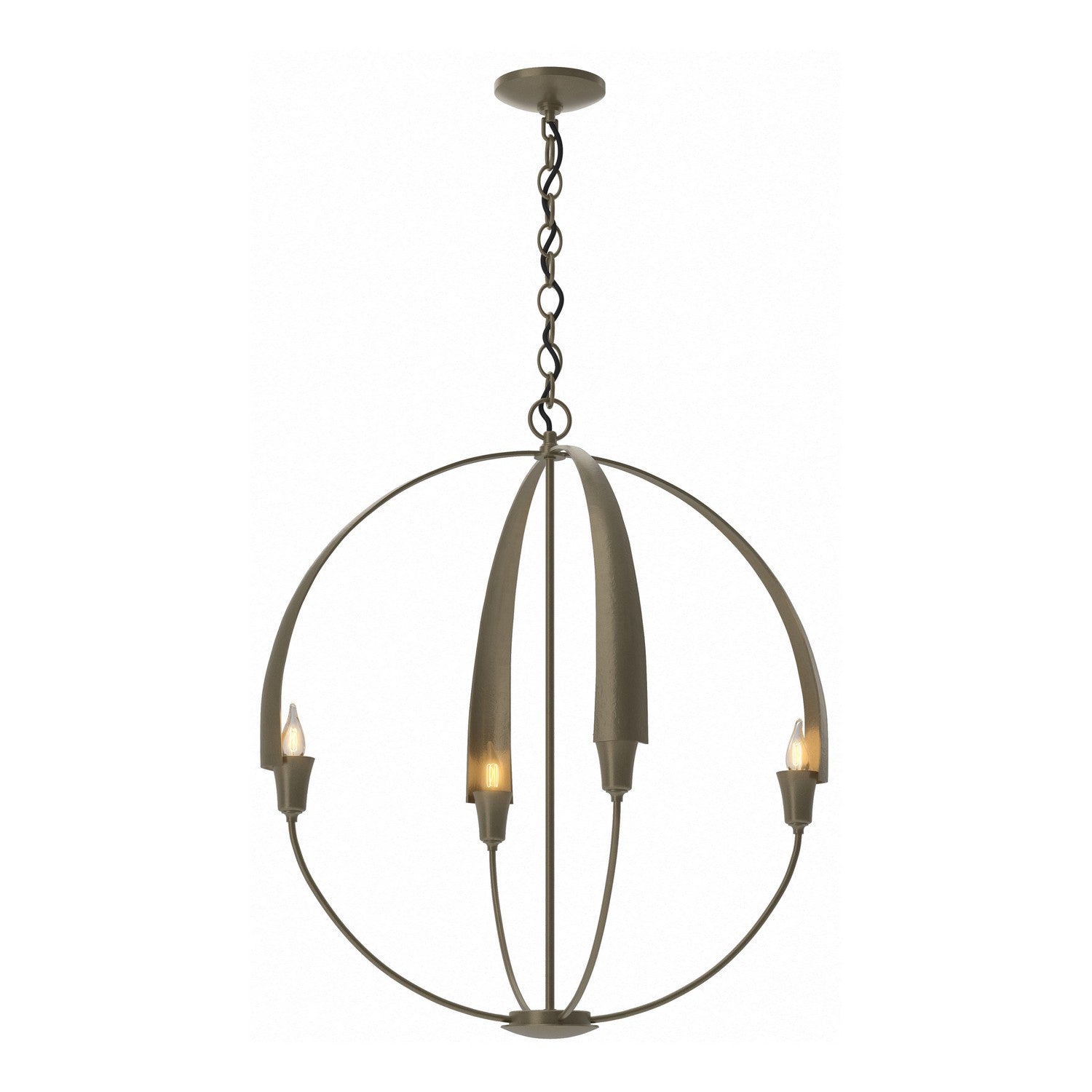 Hubbardton Forge - 104203-SKT-84 - Four Light Chandelier - Cirque - Soft Gold