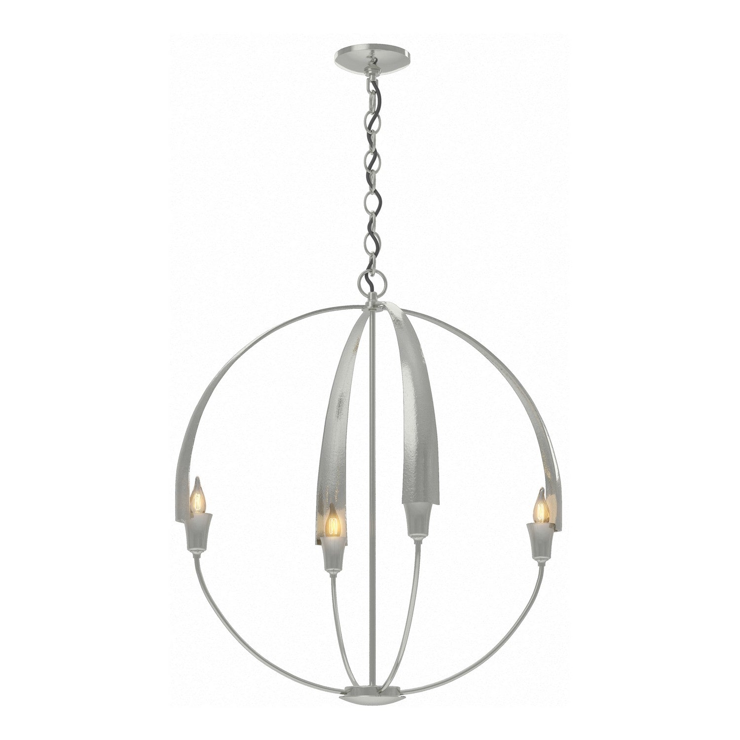 Hubbardton Forge - 104203-SKT-85 - Four Light Chandelier - Cirque - Sterling