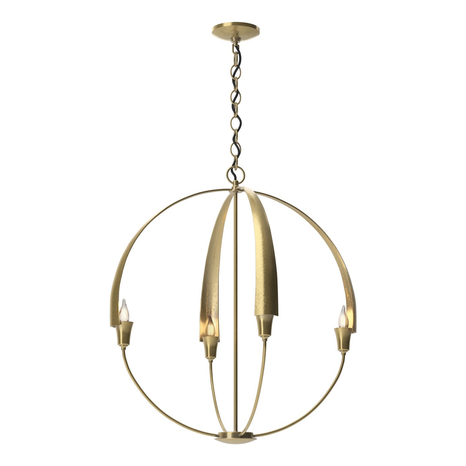 Hubbardton Forge - 104203-SKT-86 - Four Light Chandelier - Cirque - Modern Brass