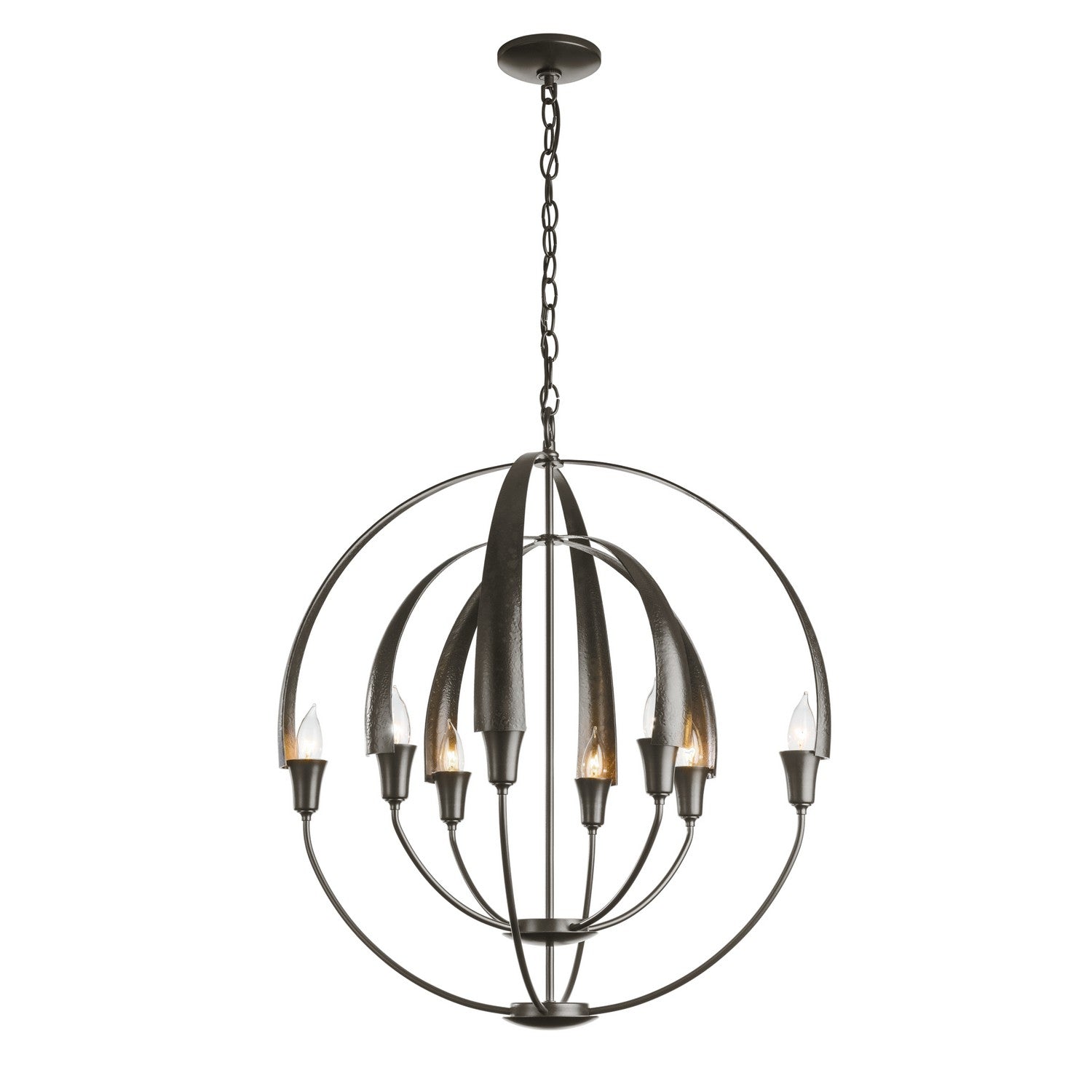 Hubbardton Forge - 104205-SKT-14 - Eight Light Chandelier - Cirque - Oil Rubbed Bronze