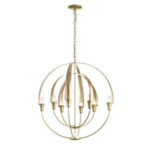 Hubbardton Forge - 104205-SKT-86 - Eight Light Chandelier - Cirque - Modern Brass