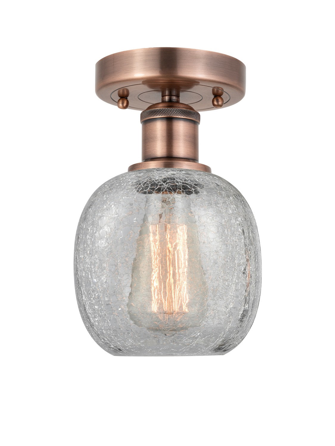 Innovations - 616-1F-AC-G105 - One Light Semi-Flush Mount - Edison - Antique Copper