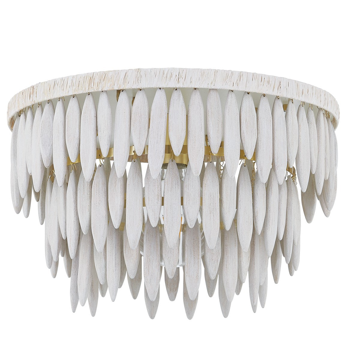 Mitzi - H805501-AGB/TCR - One Light Semi Flush Mount - Tiffany - Aged Brass/Textured Cream