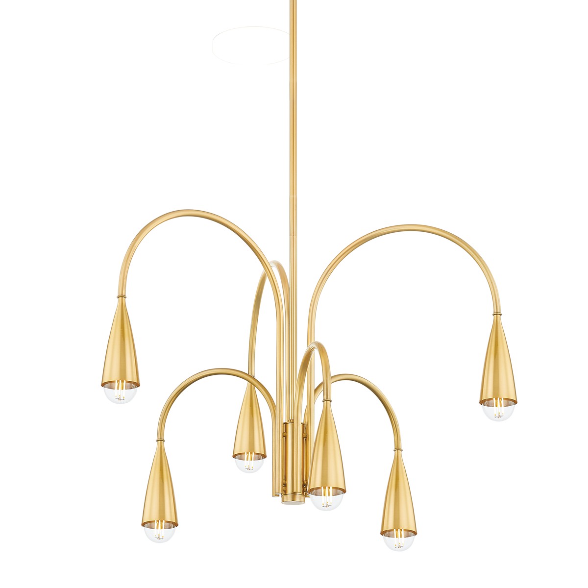 Mitzi - H811806-AGB - Six Light Chandelier - Jenica - Aged Brass