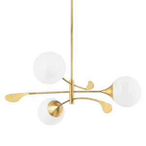 Mitzi - H812803-VGL - Three Light Chandelier - Victoria - Vintage Gold Leaf