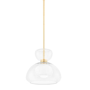 Mitzi - H813701-AGB - One Light Pendant - Cortney - Aged Brass