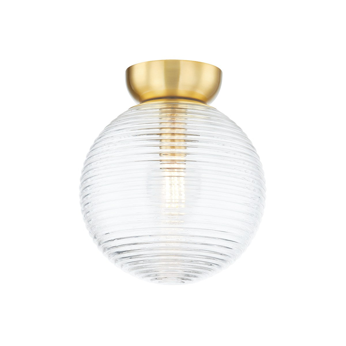 Mitzi - H815501-AGB - One Light Flush Mount - Sara - Aged Brass