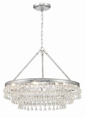 Crystorama - 237-CH - Six Light Chandelier - Calypso - Polished Chrome