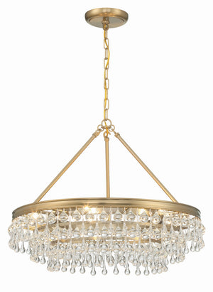 Crystorama - 237-VG - Six Light Chandelier - Calypso - Vibrant Gold