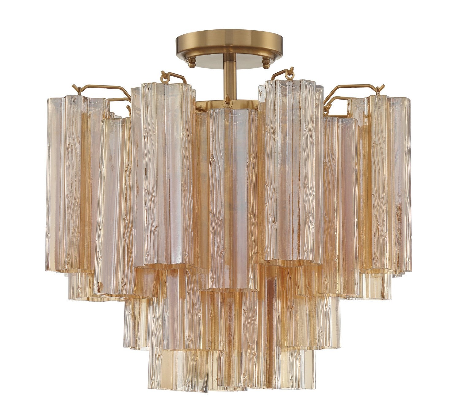 Crystorama - ADD-300-AG-AM_CEILING - Four Light Semi Flush Mount - Addis - Aged Brass