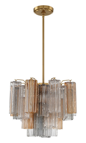 Crystorama - ADD-300-AG-AU - Four Light Chandelier - Addis - Aged Brass