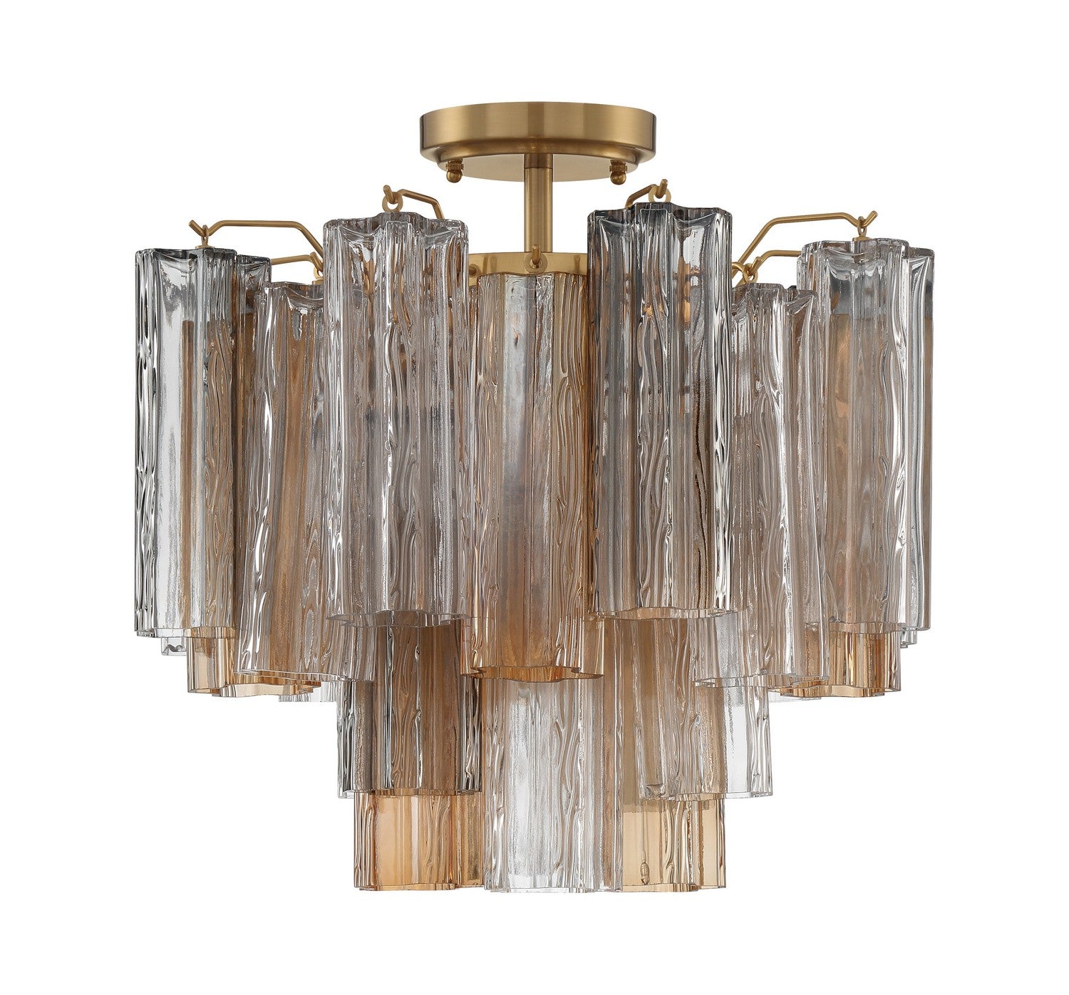 Crystorama - ADD-300-AG-AU_CEILING - Four Light Semi Flush Mount - Addis - Aged Brass