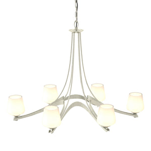 Hubbardton Forge - 104106-SKT-85-GG0236 - Six Light Chandelier - Ribbon - Sterling