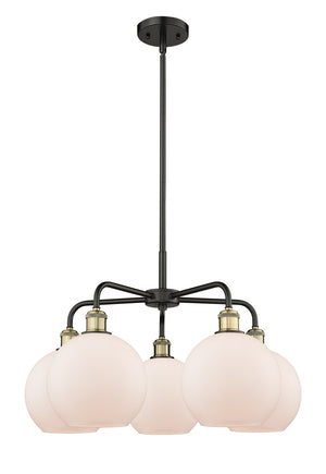 Innovations - 516-5CR-BAB-G121-8 - Five Light Chandelier - Downtown Urban - Black Antique Brass