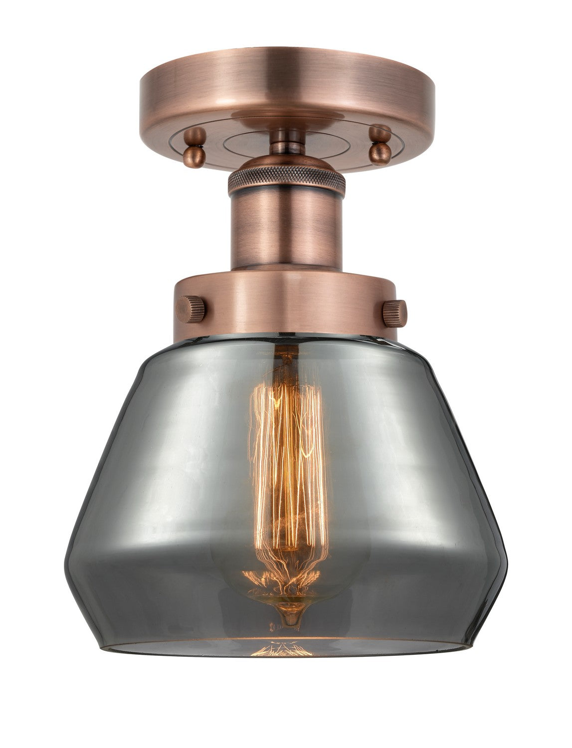 Innovations - 616-1F-AC-G173 - One Light Semi-Flush Mount - Edison - Antique Copper