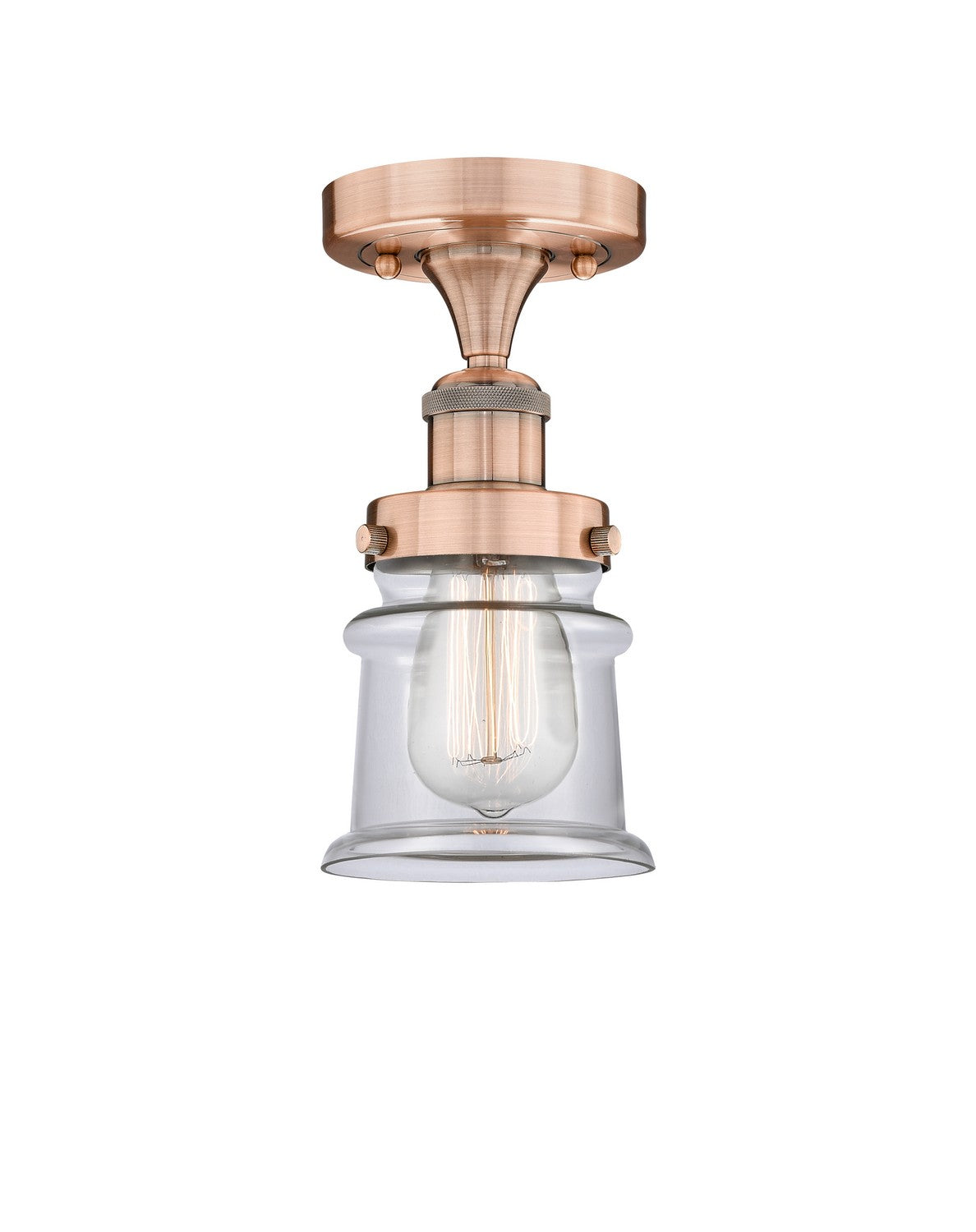 Innovations - 616-1F-AC-G182S - One Light Semi-Flush Mount - Edison - Antique Copper