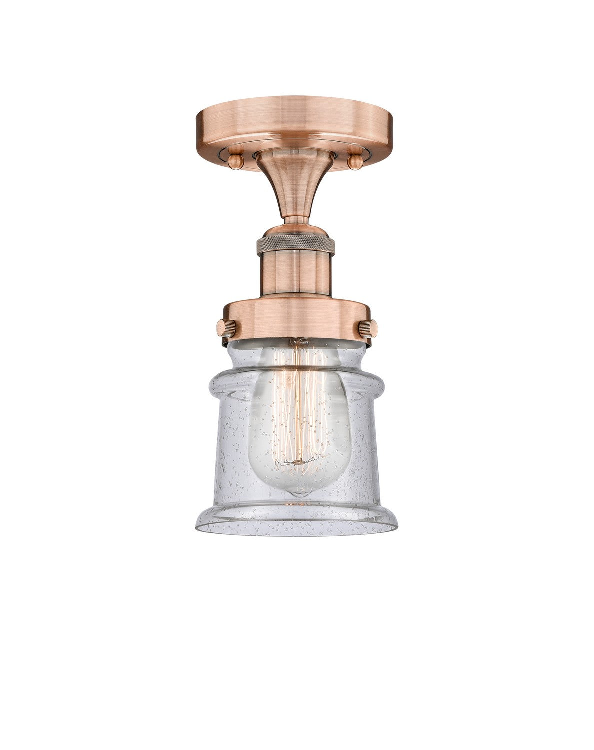 Innovations - 616-1F-AC-G184S - One Light Semi-Flush Mount - Edison - Antique Copper