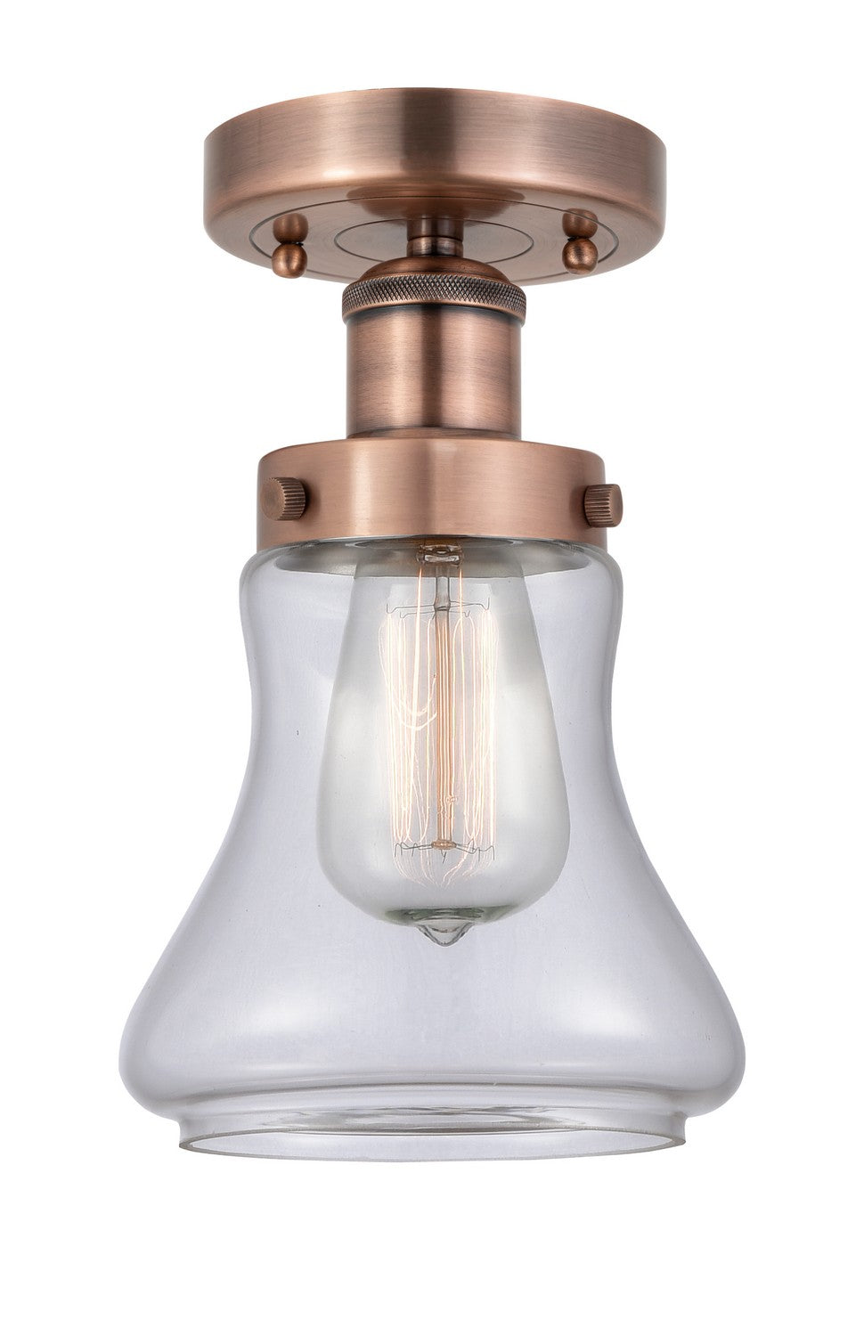 Innovations - 616-1F-AC-G192 - One Light Semi-Flush Mount - Edison - Antique Copper