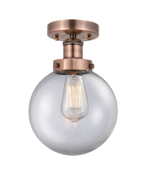 Innovations - 616-1F-AC-G202-8 - One Light Semi-Flush Mount - Edison - Antique Copper