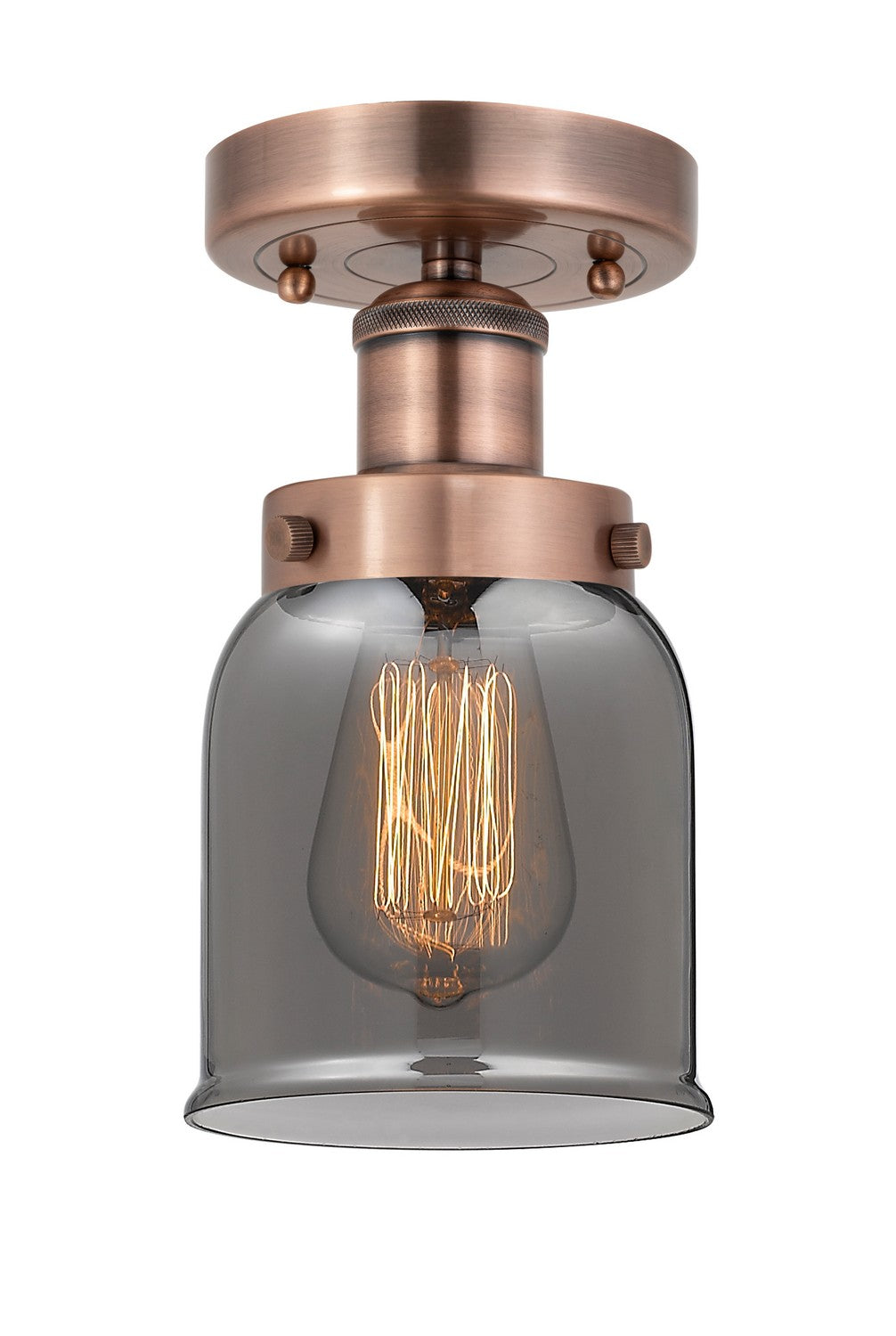 Innovations - 616-1F-AC-G53 - One Light Semi-Flush Mount - Edison - Antique Copper