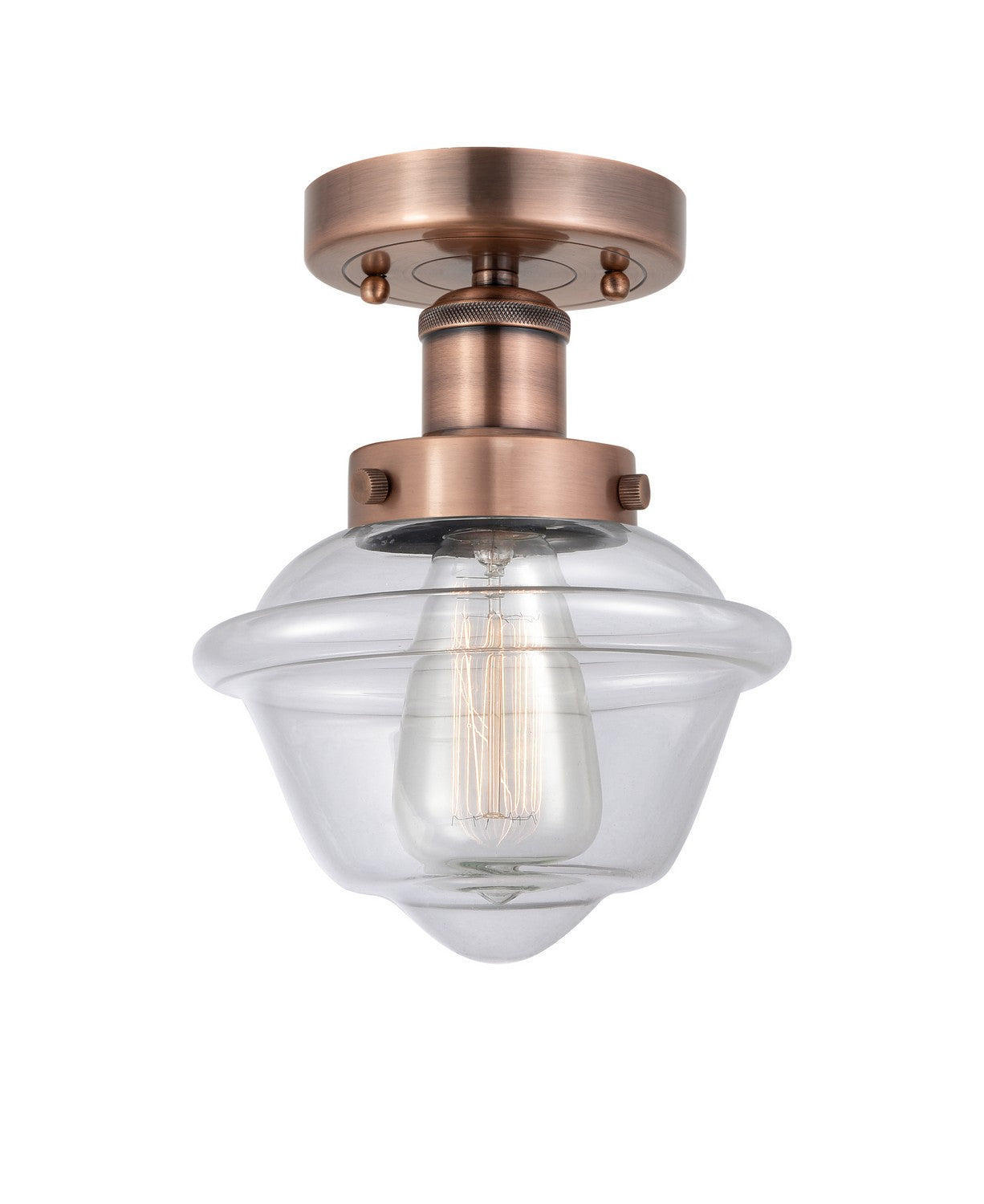 Innovations - 616-1F-AC-G532 - One Light Semi-Flush Mount - Edison - Antique Copper