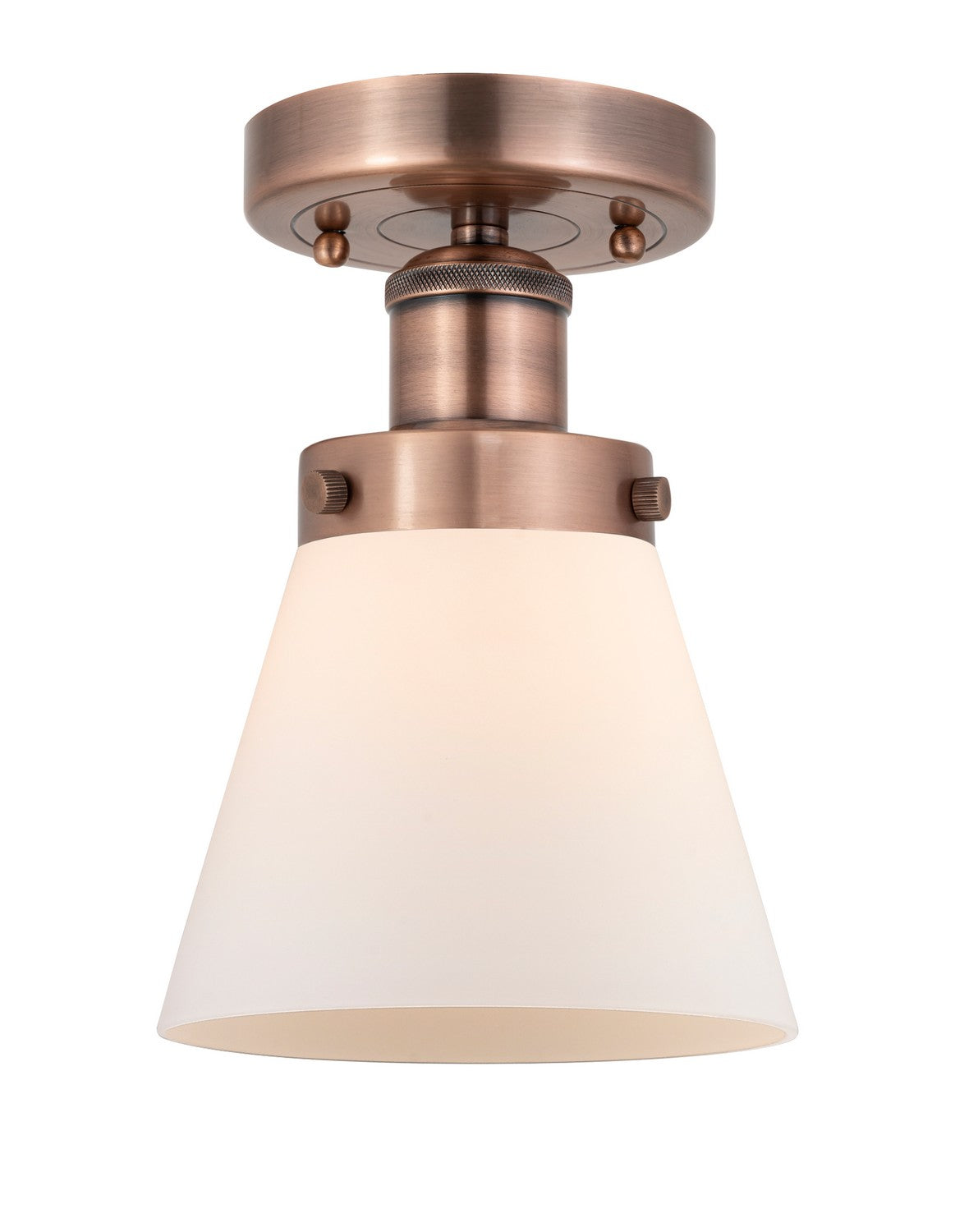 Innovations - 616-1F-AC-G61 - One Light Semi-Flush Mount - Edison - Antique Copper