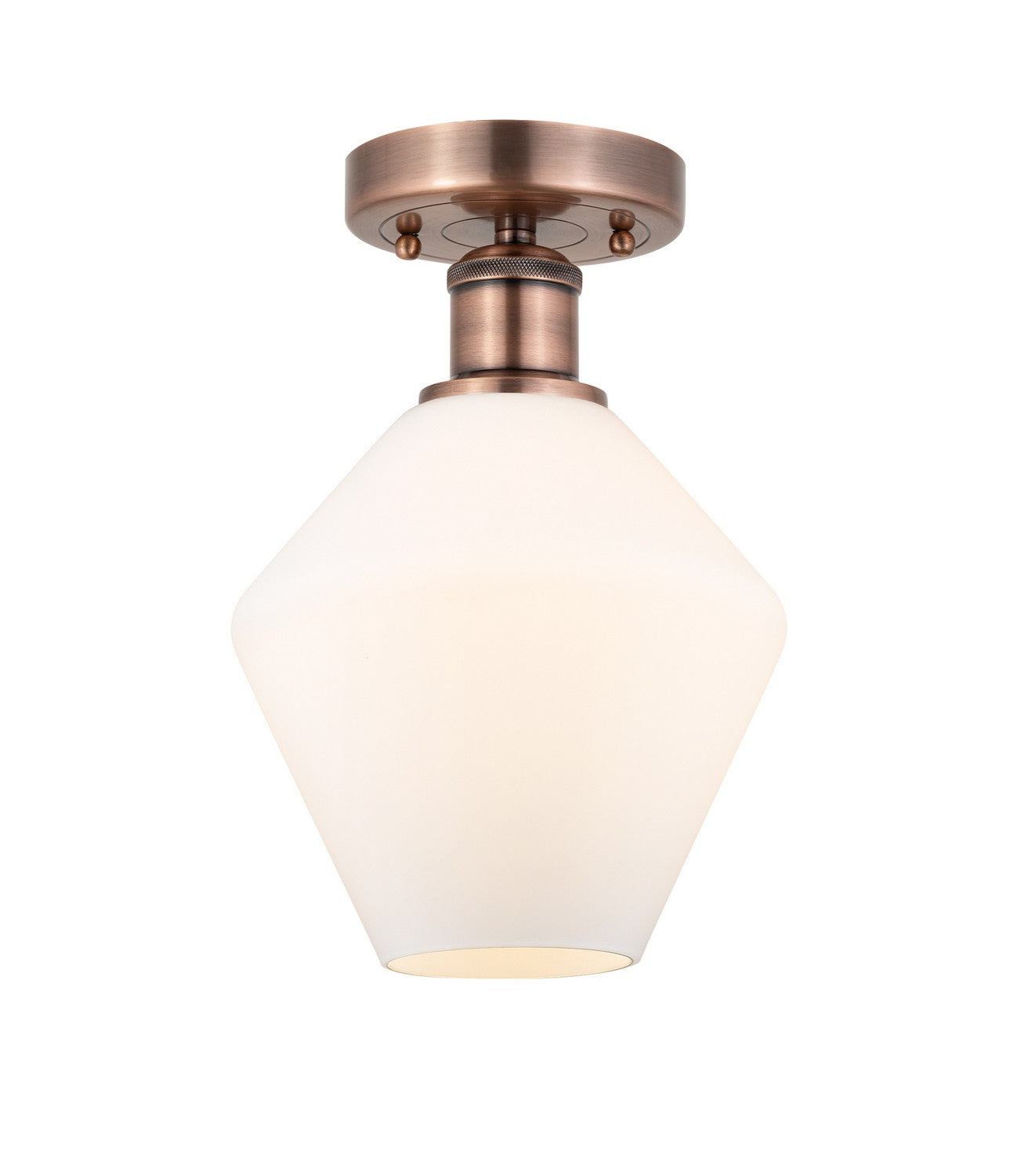 Innovations - 616-1F-AC-G651-8 - One Light Semi-Flush Mount - Edison - Antique Copper