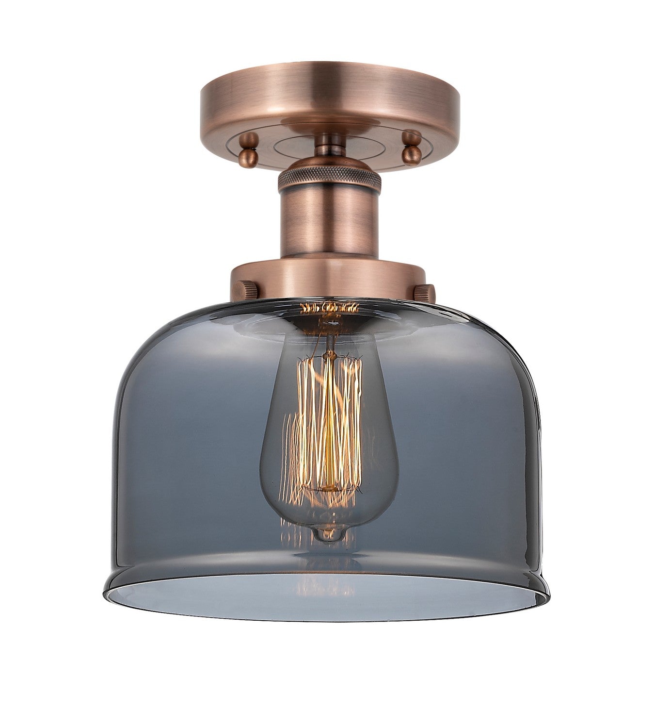 Innovations - 616-1F-AC-G73 - One Light Semi-Flush Mount - Edison - Antique Copper