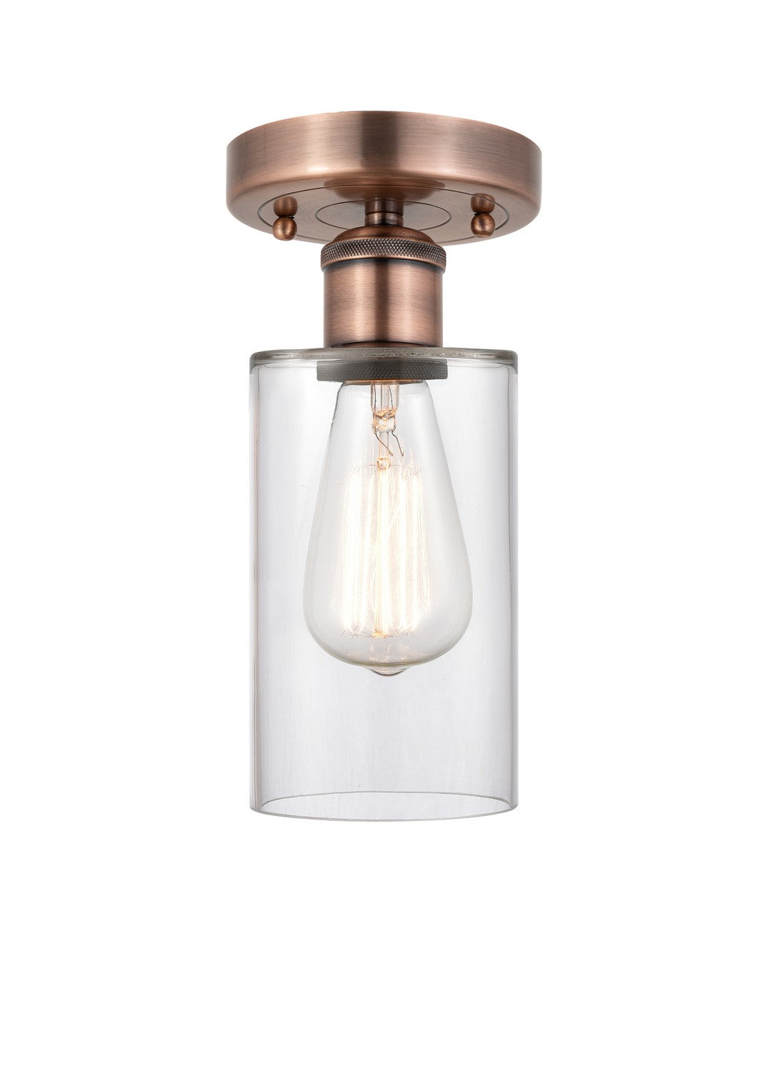 Innovations - 616-1F-AC-G802 - One Light Semi-Flush Mount - Edison - Antique Copper