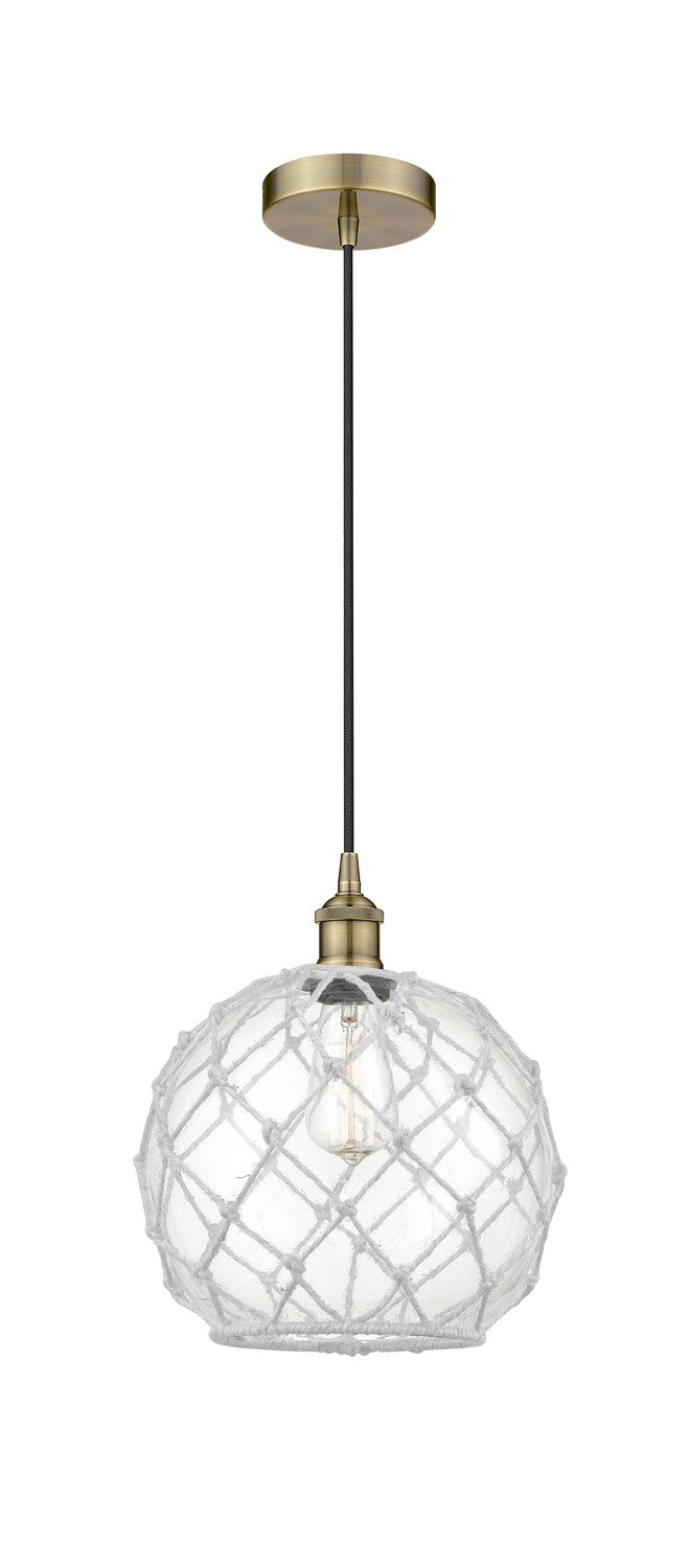 Innovations - 616-1P-AB-G122-10RW - One Light Pendant - Edison - Antique Brass