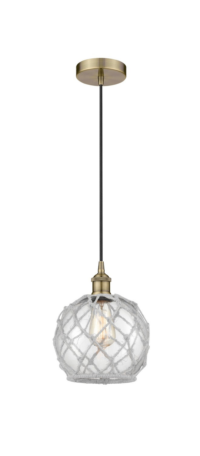 Innovations - 616-1P-AB-G122-8RW - One Light Pendant - Edison - Antique Brass